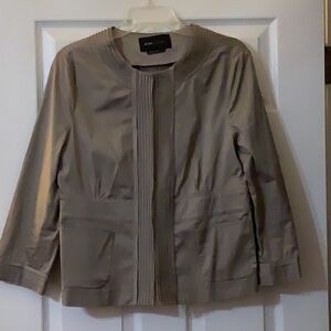 BCBG MAXAZRIA Taupe Jacket 3/4 Sleeve Women Large